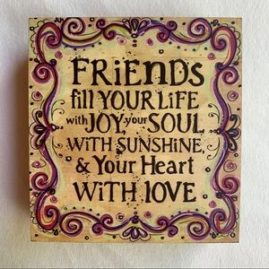 “Friends” quote home decor